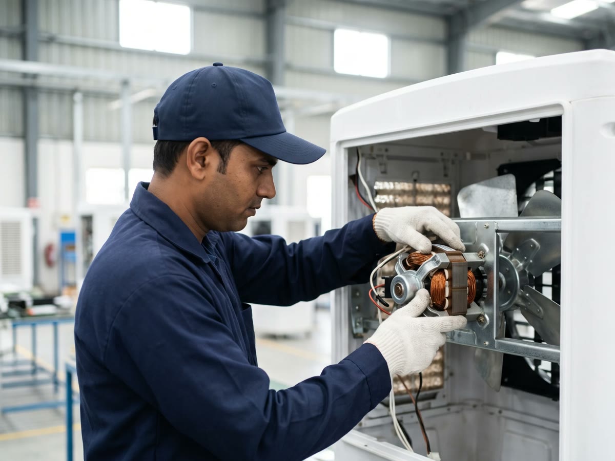 Motor & fan fitting